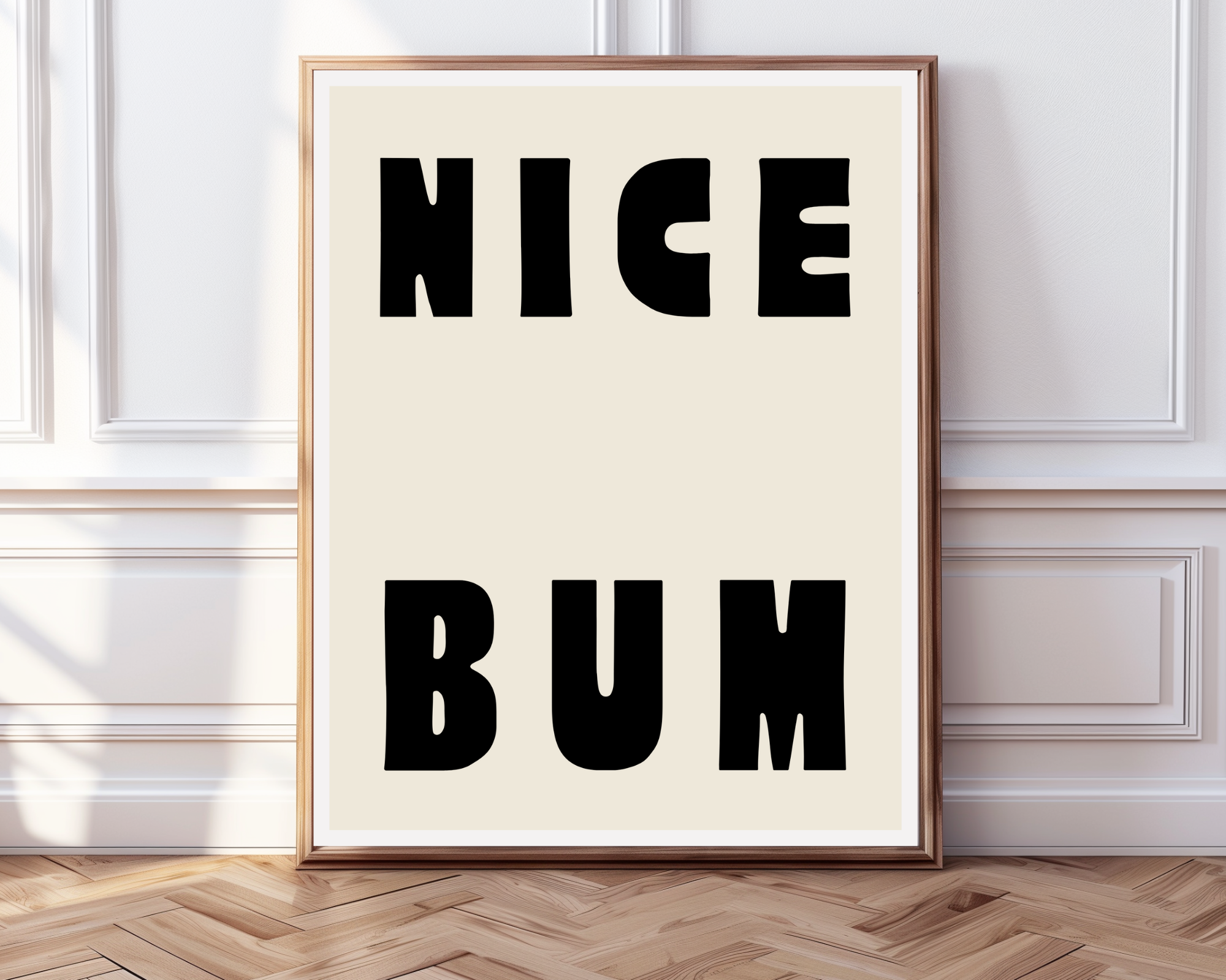 NICE BUM Bathroom wall art