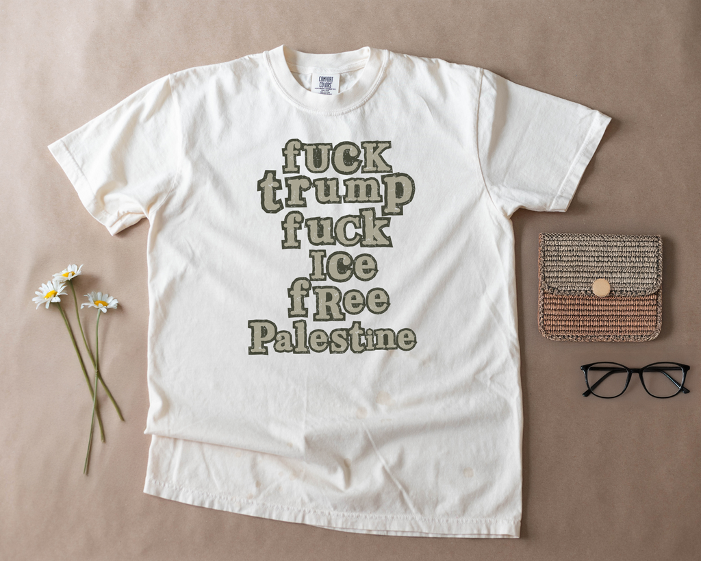 Fuck Trump Fuck ICE Free Palestine T-shirt