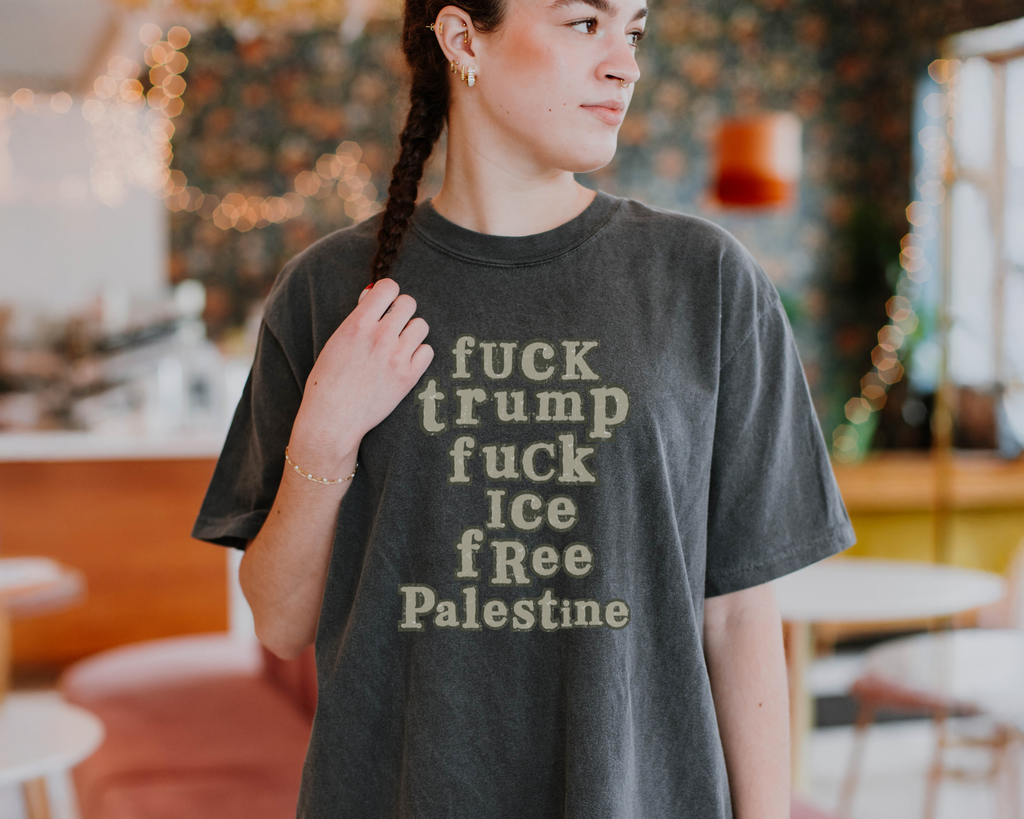 Fuck Trump Fuck ICE Free Palestine T-shirt