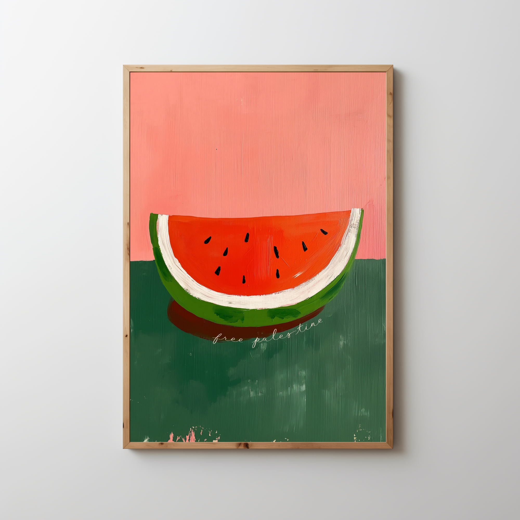 Free Palestine digital watermelon art