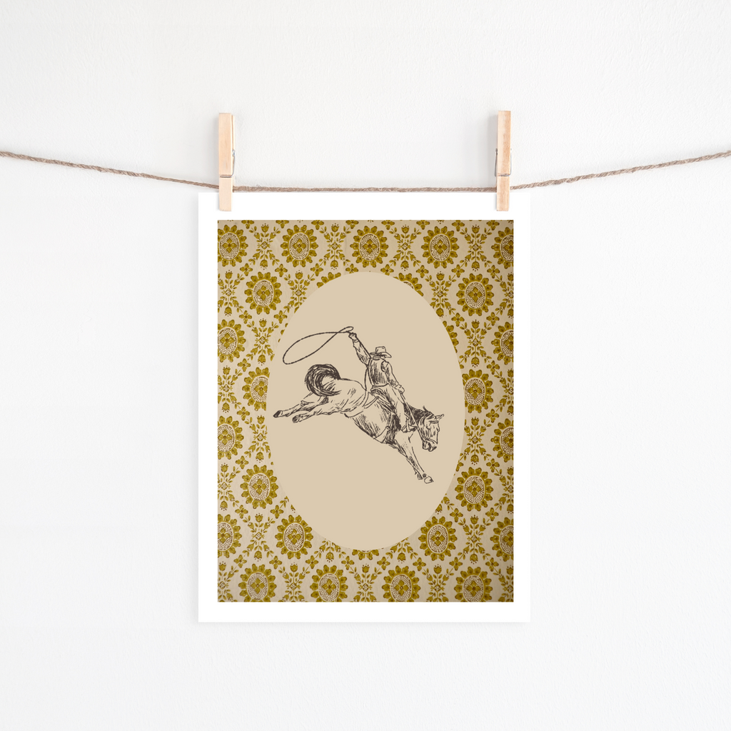 Antique Cowboy Art Print