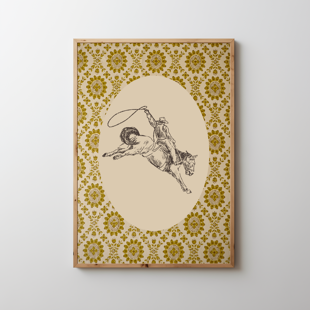 Antique Cowboy Art Print