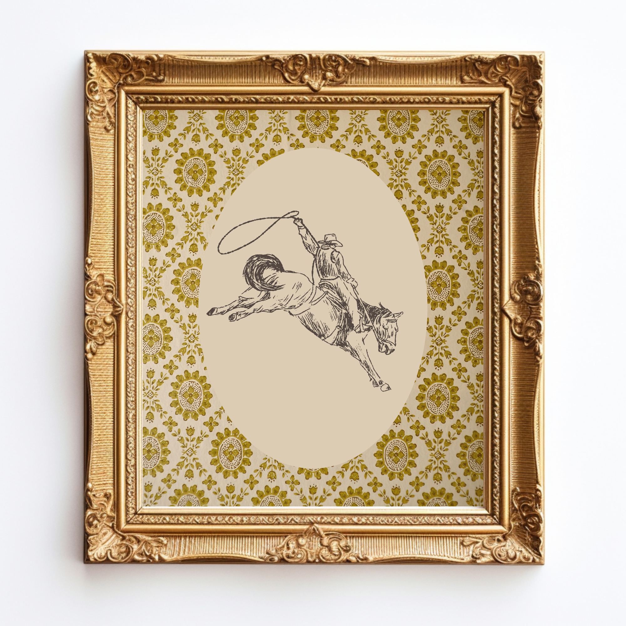 Antique Cowboy Art Print