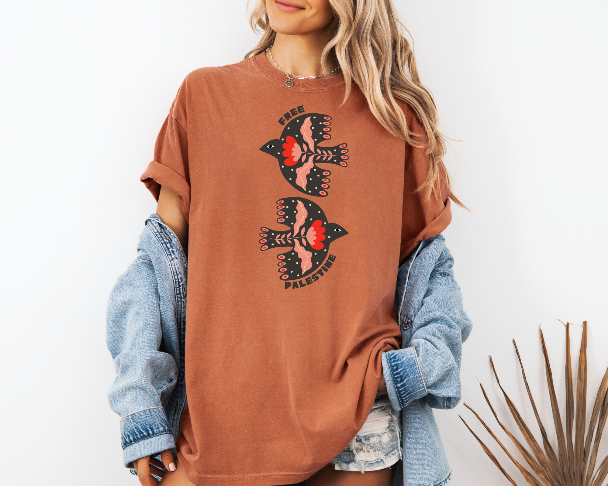 2 Doves Free Palestine t-shirt