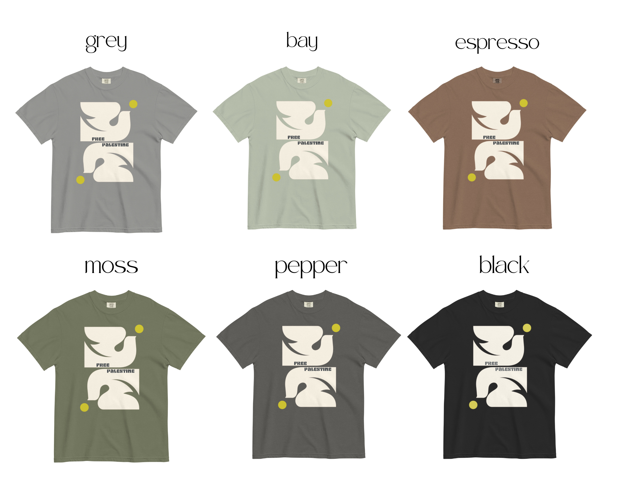 Free Palestine Abstract Doves Tshirt