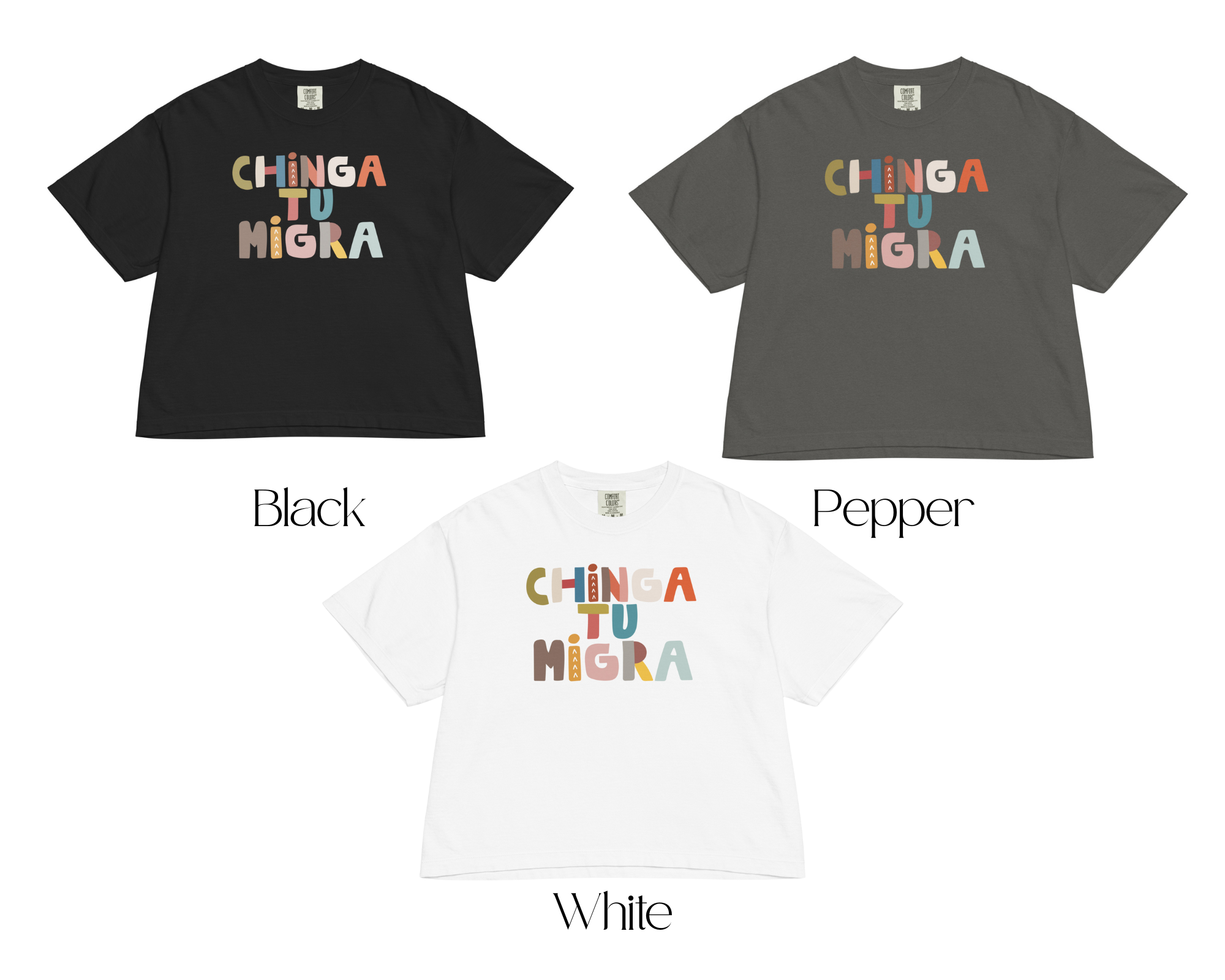 Chinga tu migra boxy tshirt