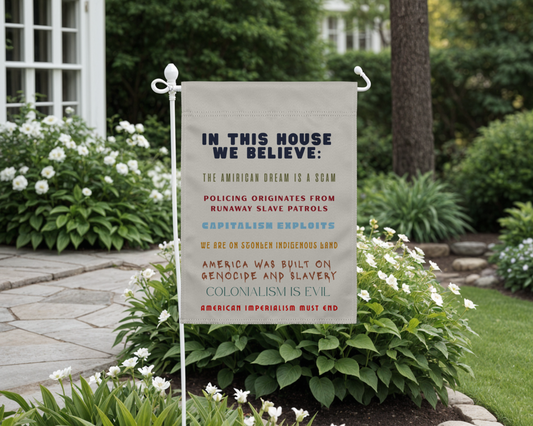 'In This House' Garden flag
