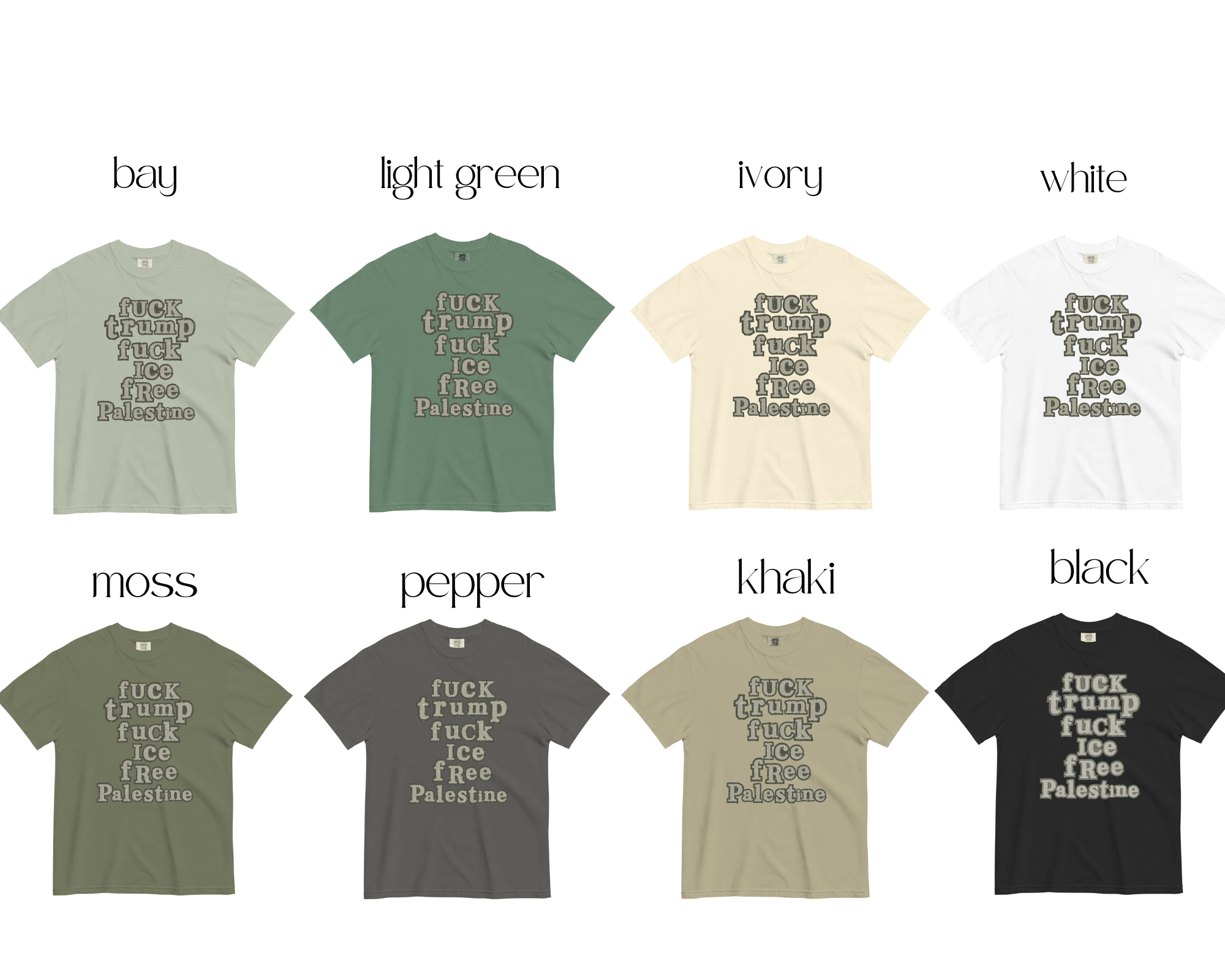 Fuck Trump Fuck ICE Free Palestine T-shirt