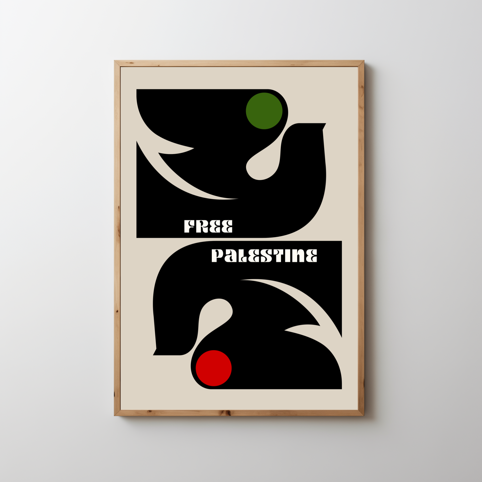Palestine abstract dove poster