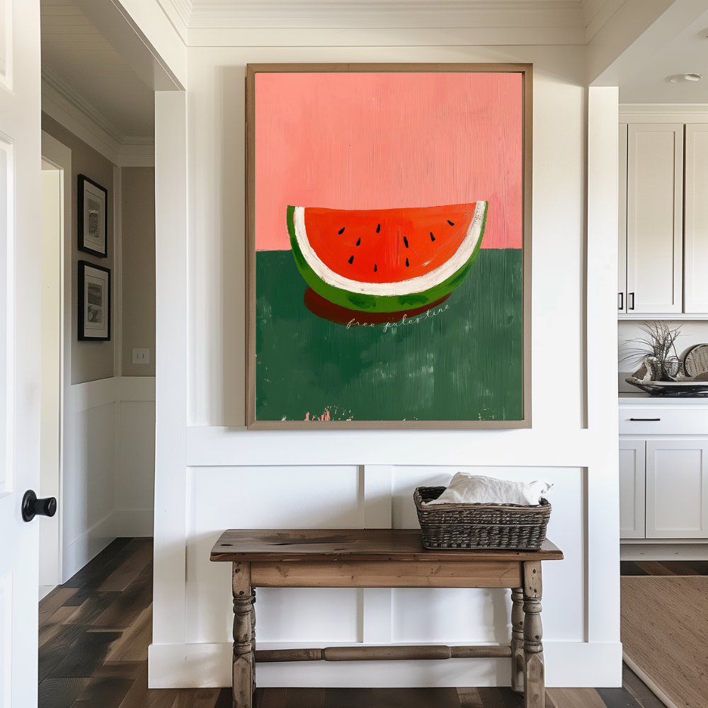 Free Palestine digital watermelon art