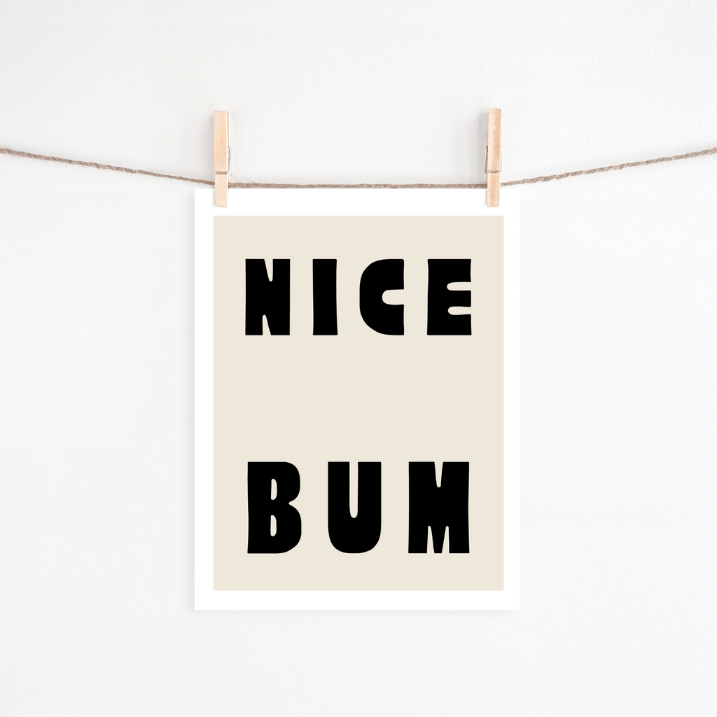 NICE BUM Bathroom wall art