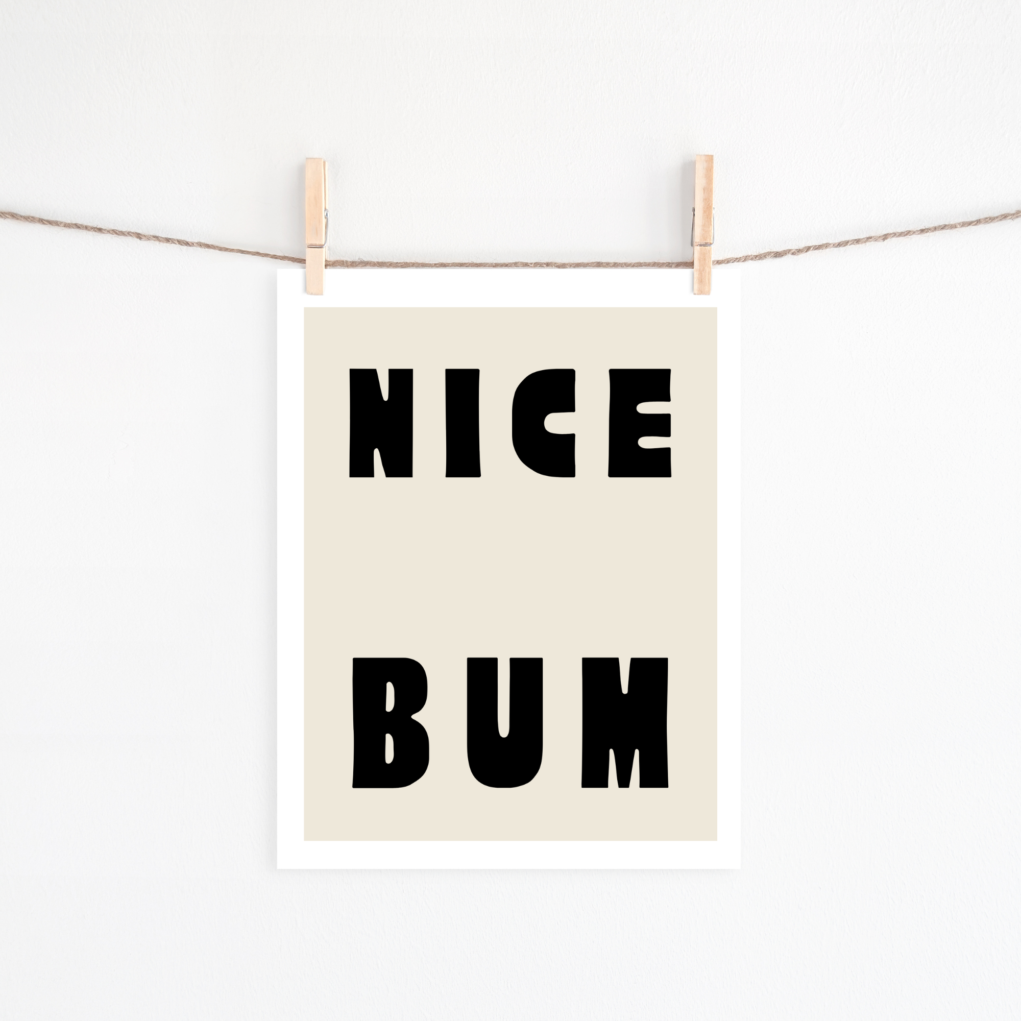 NICE BUM Bathroom wall art