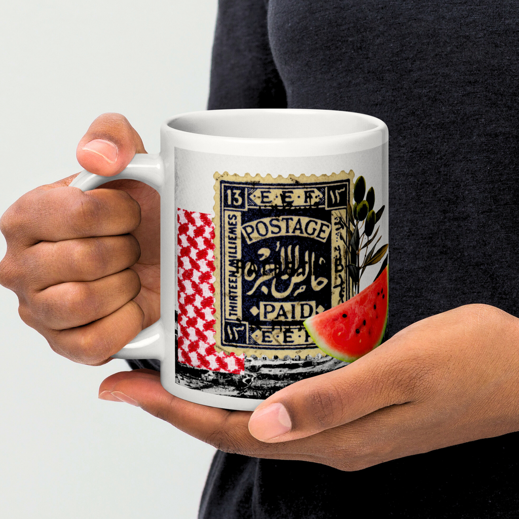Palestine collage mug