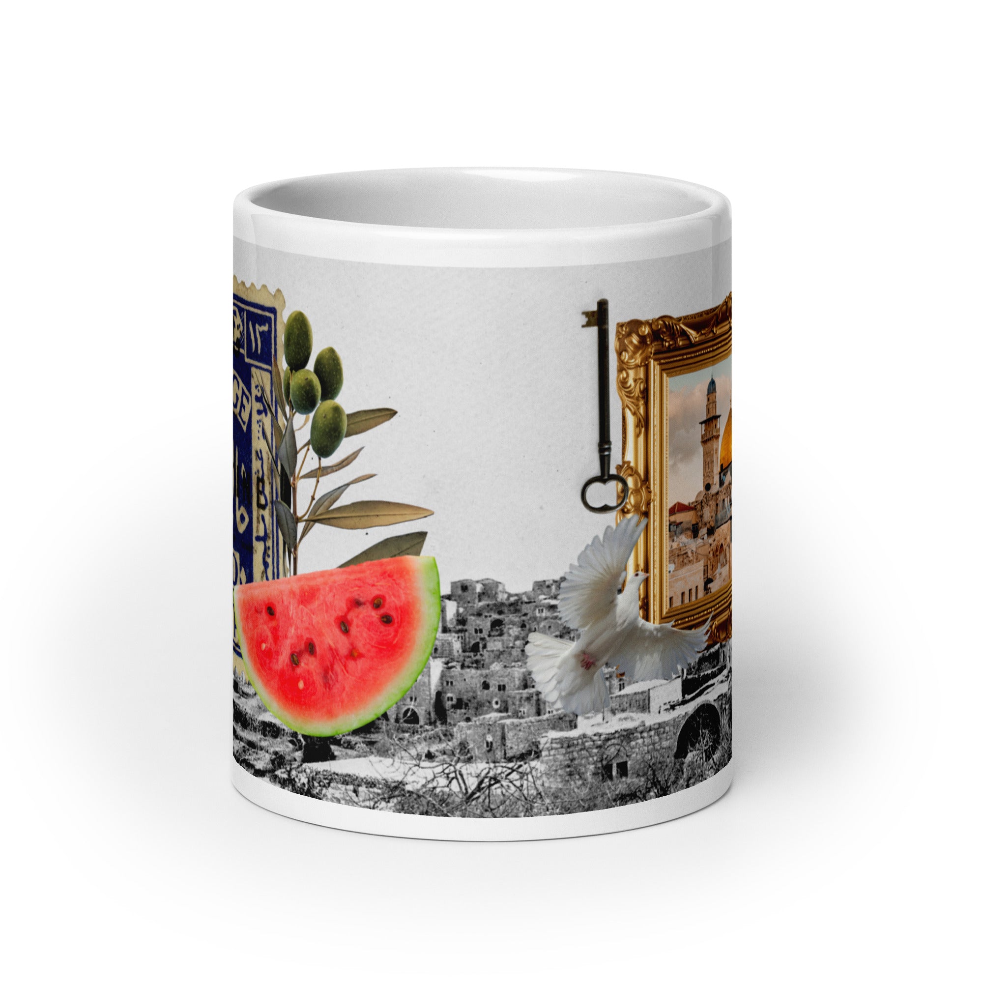 Palestine collage mug